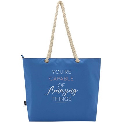 Panama torba termiczna na plażę z uchwytami ze sznurka wykonana z materiałów z recyklingu z certyfikatem GRS 23L