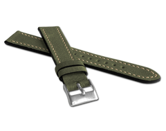 LAVVU Khaki pasek RETRO z luksusowej skóry Top Grain - 22