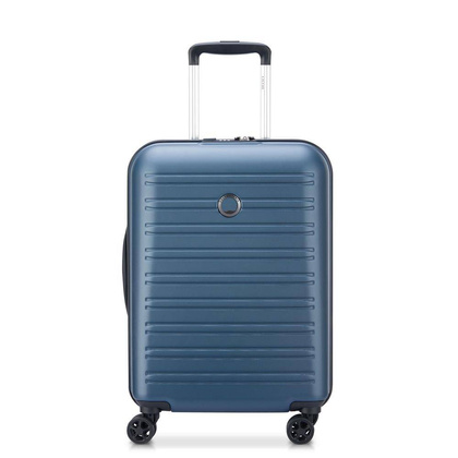 Delsey New Segur 2.0 Mała twarda niebieska walizka kabinowa na kółkach 55 cm