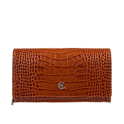 Portfel damski Canaletto ze skóry z wzorem krokodyla – ochrona RFID i wyjątkowy styl PD1634s262 RFID