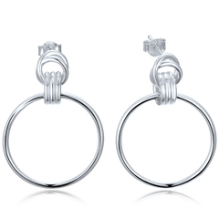 MINET Nowoczesne  srebrne kolczyki pierścionki