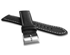 LAVVU Naturalnie barwiony czarny pasek NATURE ze skóry Top Grain - 24