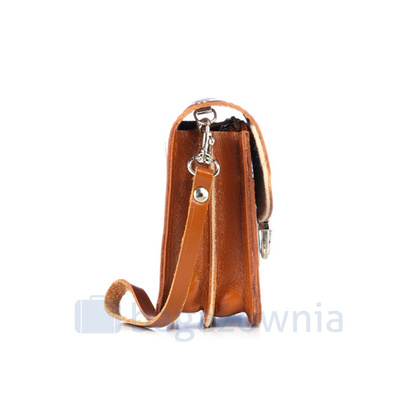 BIG SASZETKA SKÓRZANA DO PASKA KEMER VOOC Vintage P111 BEŻOWA