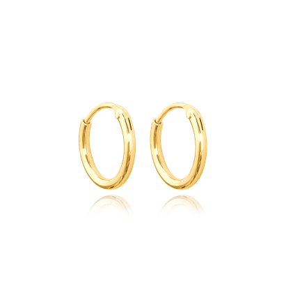 MINET Kolczyki srebrne pozłacane 1 cm