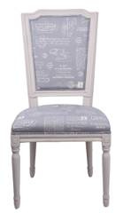 Krzesło drewno z obiciem beż mat*