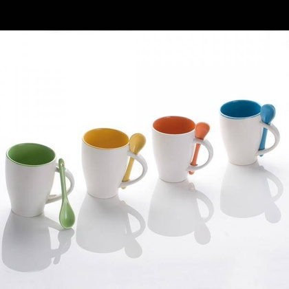 Zestaw do kawy ceramiczny PALERMO 250 ml Żółty