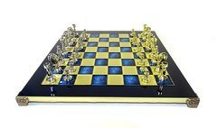 Ekskluzywne, duże klasyczne szachy metalowe Stauton S34; 36x36cm