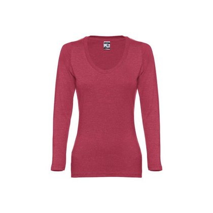 THC BUCHAREST WOMEN. Bawełniany T-shirt damski z długim rękawem taliowany