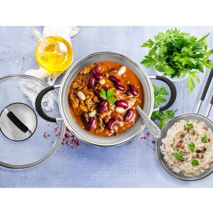 Garnek stalowy DALIE z pokrywką 16 cm 2,4 l gaz indukcja