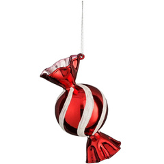 BOMBKA FORMÓWKA SZKLANA CUKIEREK MICA CZERWONY