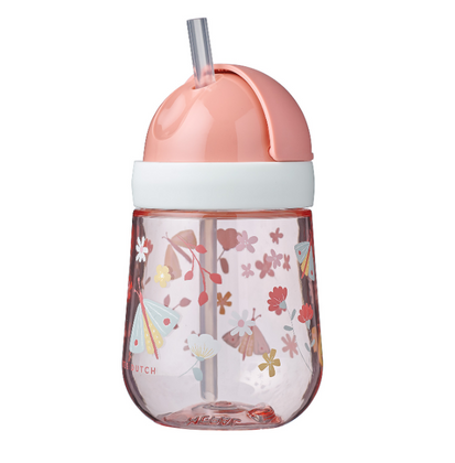 Kubek ze słomką MIO Flowers &amp; Butterflies 300ml 108014065243