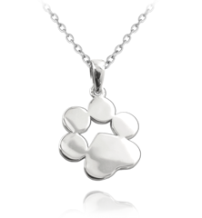 MINET Srebrny naszyjnik ŁAPA