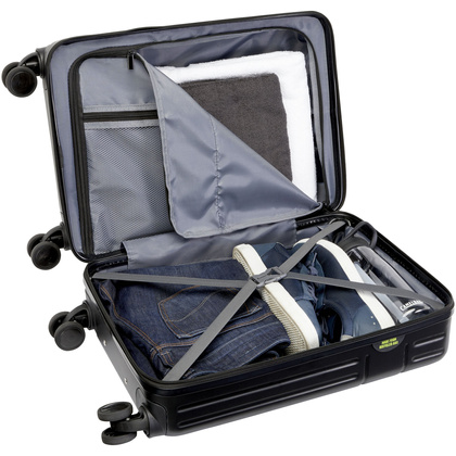 Rover twarda walizka na kółkach z tworzyw sztucznych pochodzących z recyklingu z certyfikatem GRS o wysokości 51 cm i pojemno