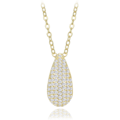 MINET Pozłacany srebrny naszyjnik kropla