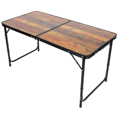 STOLIK TURYSTYCZNY SKŁADANY KEMPINGOWY 120X60X70/62/55CM DREWNO