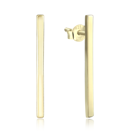 MINET Eleganckie pozłacane srebrne kolczyki sztyfty