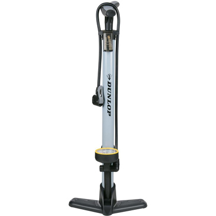POMPKA WARSZTATOWO ROWEROWA DUNLOP 230Psi (16Bar) Z MANOMETREM SZARA