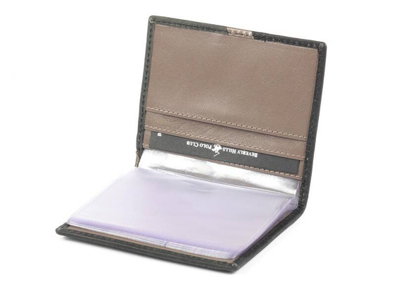 BH-374 SPORT Etui na wizytówki skórzane Szare