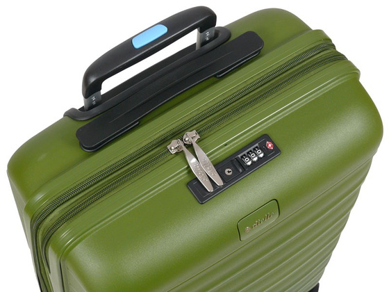 Walizka DIELLE 100 4k 55cm kabinowa zielona PP z poszerzeniem