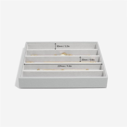 Szkatułka na biżuterię Stackers pięciokomorowa classic kamienna szarość