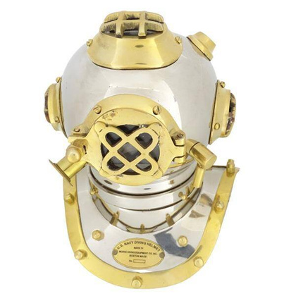 Mosiężny hełm nurka DIVER wysokość 20cm - DH93