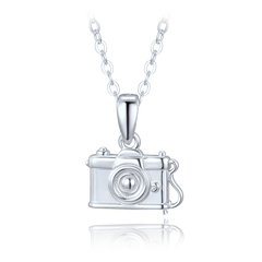 MINET Srebrny naszyjnik z aparatem fotograficznym