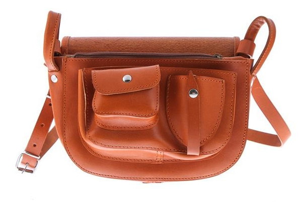 Torebka listonoszka skóra KEMER VOOC Vintage P26 brąz