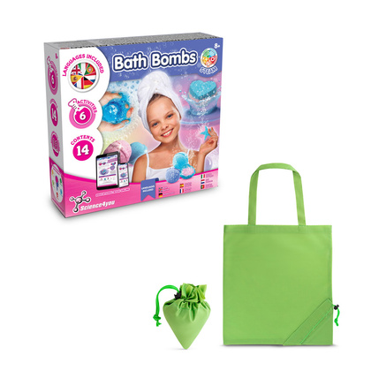 Bath Bombs Kit V. Gra edukacyjna dostarczany ze składaną torbą prezentową