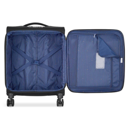 Delsey Brochant 2.0 mała czarna walizka kabinowa na kółkach 55 cm