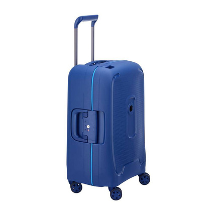 Delsey Moncey Mała twarda granatowa walizka kabinowa na kółkach 55 cm
