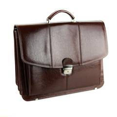 518 Teczka męska 3-komorowa - jasny brąz KEMER