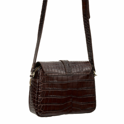 Torebka skórzana Canaletto z wzorem krokodyla TD690s1