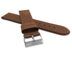 LAVVU Brązowy szyty pasek SPORT z luksusowej skóry Top Grain - 22
