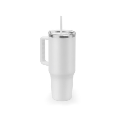 JOYNER XL. Duży kubek podróżny ze stali nierdzewnej (91% z recyklingu) z podwójnymi ściankami izolowanymi próżniowo i matowym wykończeniem 1300 ml