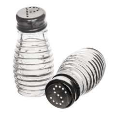 Solniczka pieprzniczka szklana przyprawnik zestaw do soli i pieprzu 2 sztuki