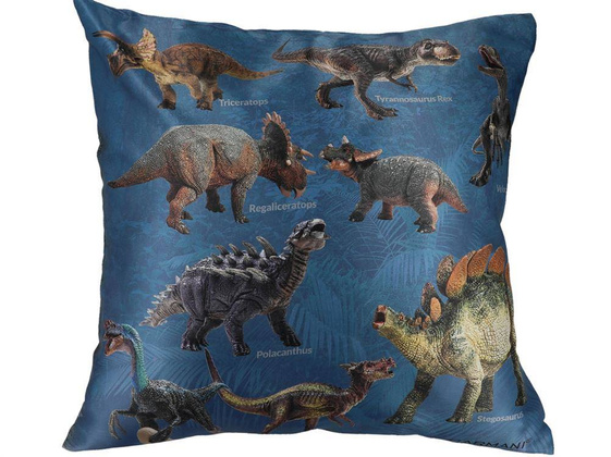 Poduszka z wypełnieniem/suwak - Prehistoric  World of Dinosaurs (CARMANI)