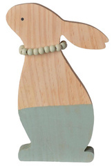 Zając drewniany z koralikami
