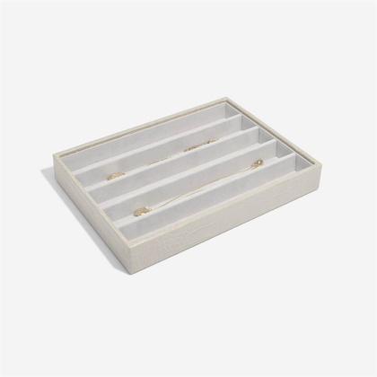 Szkatułka na biżuterię Stackers Croc pięciokomorowa classic putty