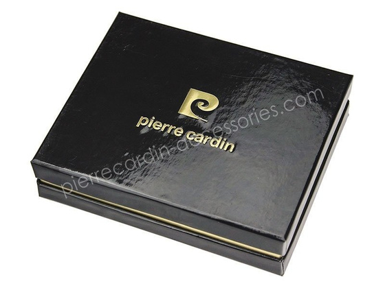 Portfel męski skórzany PIERRE CARDIN 05 TUMBLE 8814 Czarny / Zielony