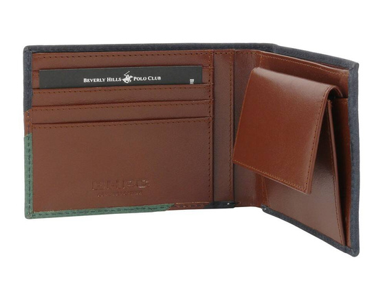 BH-370 SPORT Portfel męski skórzany Granatowy