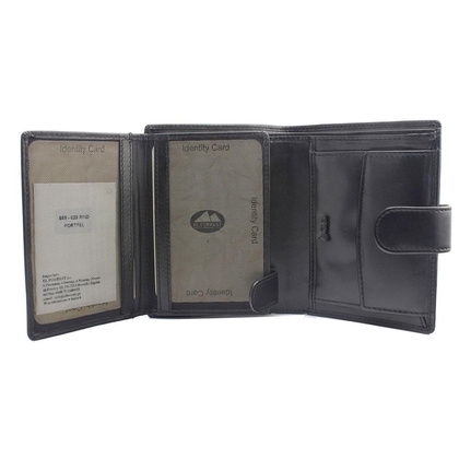 Portfel męski PELLUCCI 988-623 RFID Czarny / Niebieski