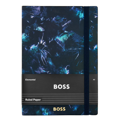 Notatnik Hugo Boss A5 Tie-dye Flower Navy Lined