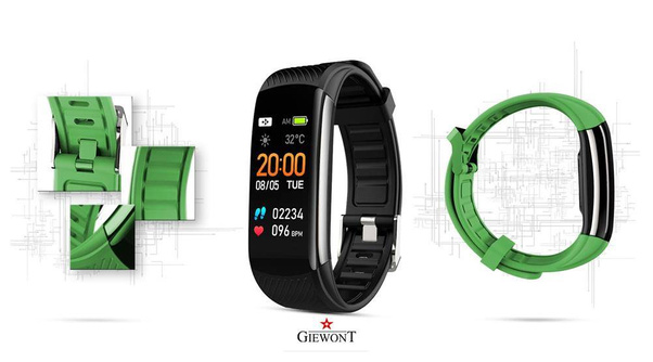 Smartband Giewont GW200-5 + Dodatkowy pasek  zielony