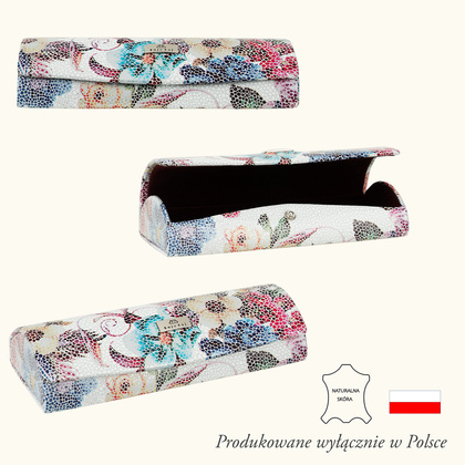 Kolorowe etui na okulary BajuBaj z naturalnej skóryED107s120