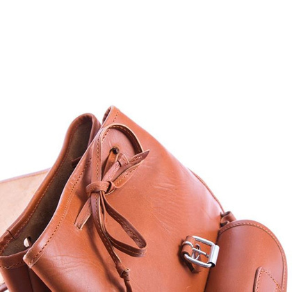 Modny plecak skórzany KEMER VOOC Vintage P1 brąz