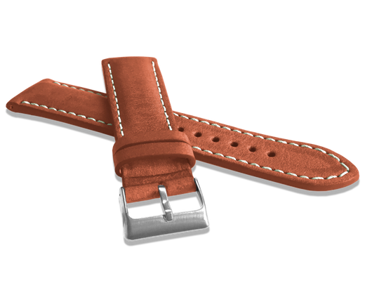 LAVVU Naturalnie barwiony brązowy pasek NATURE ze skóry Top Grain - 18