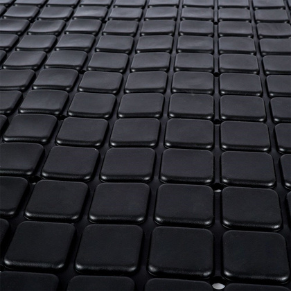 Mata podkładka antypoślizgowa do łazienki wanny pod prysznic czarna 55x55 cm