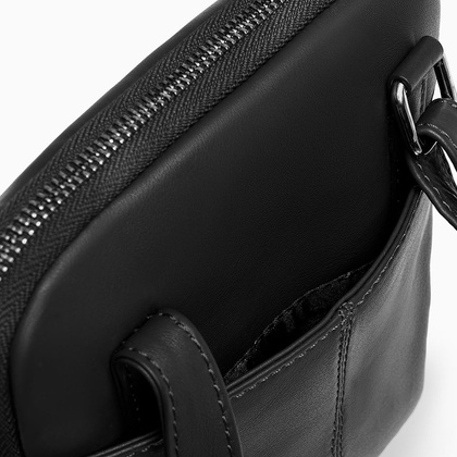 Torba na ramię skórzana PUCCINI ROYAL COLLECTION LGD5223 1 Czarny