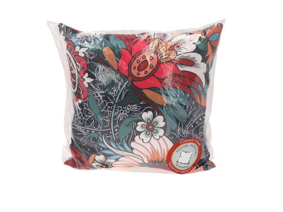 Poduszka z wypełnieniem/suwak - Kwiaty (CARMANI)