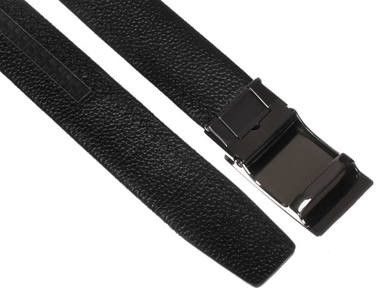 Skorzany pasek meski z elegancka automatyczna klamra